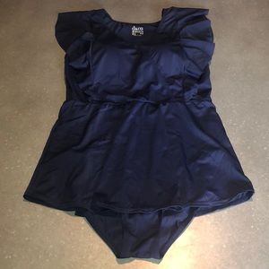 D & Co. Beach Navy Swim Dress